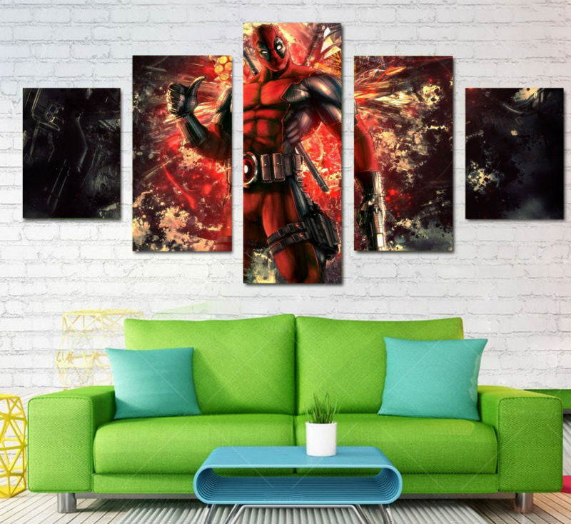 Canvas Wall Art Deadpool Comic Anytiny