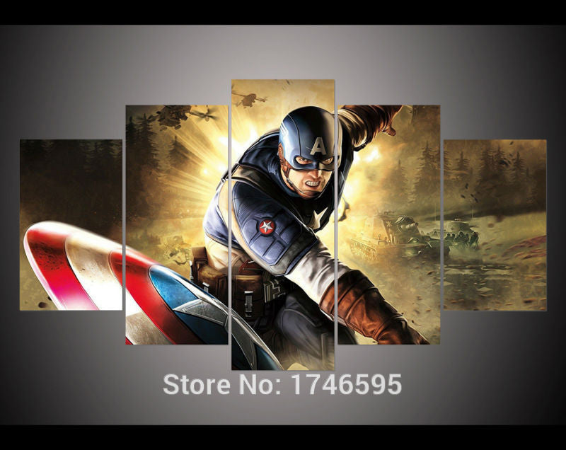 Canvas Wall Art Captain America Anytiny