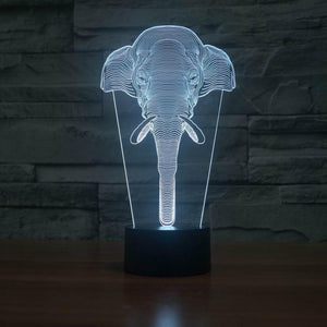 3d hologram elephant led lamp