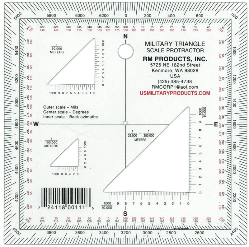 1 50000 scale military map protractor
