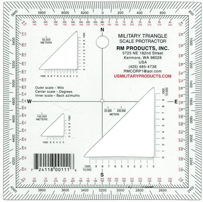 military protractor diagram