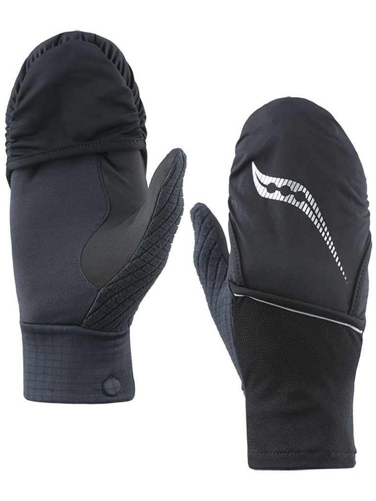 saucony women's ulti mitt running convertible gloves