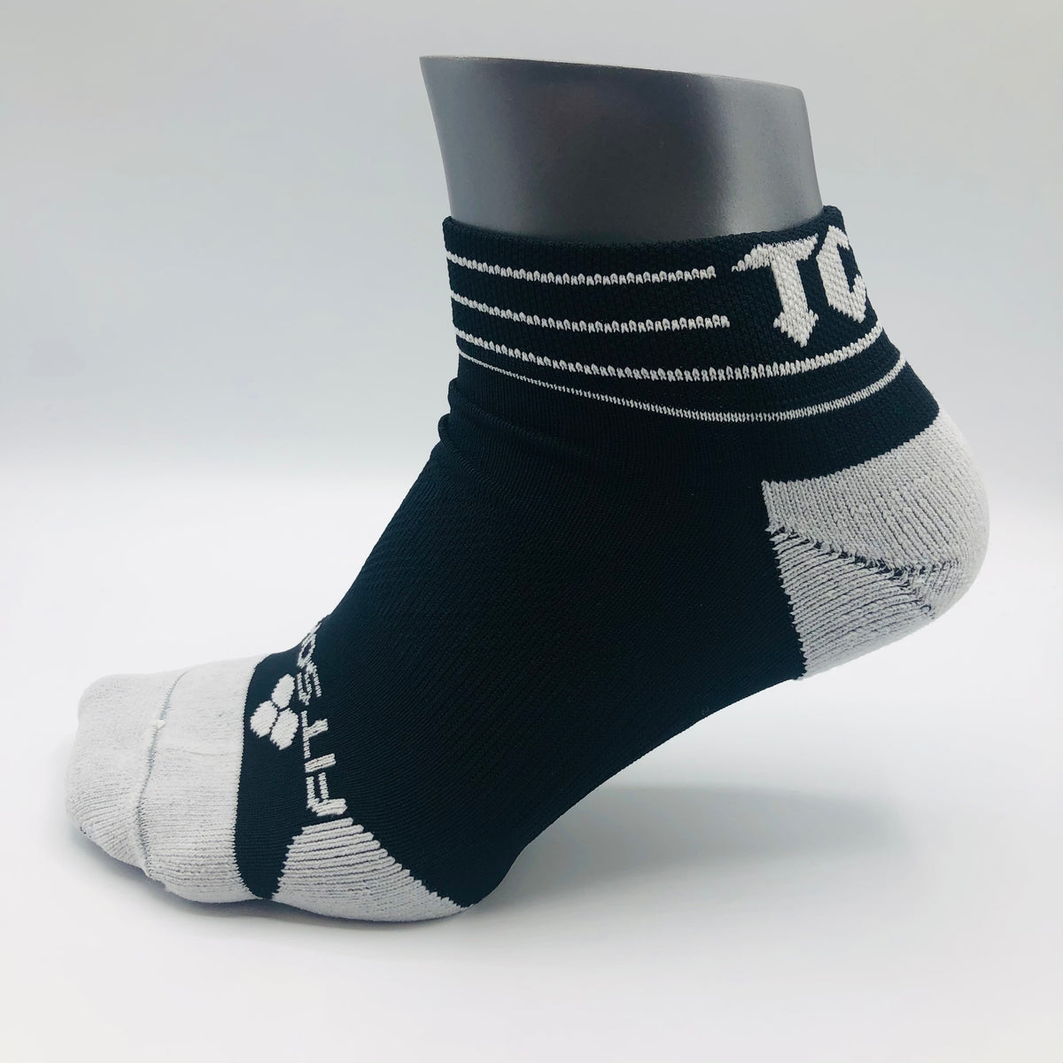 TCRC Custom Running Socks (Black/Grey) — TC Running Co