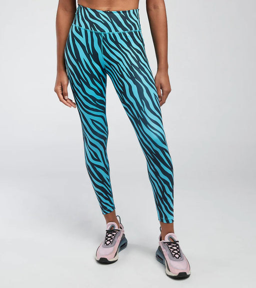 Women's One Clash Zebra Print Bike Shorts (447 - Blue Multicolor) — TC  Running Co