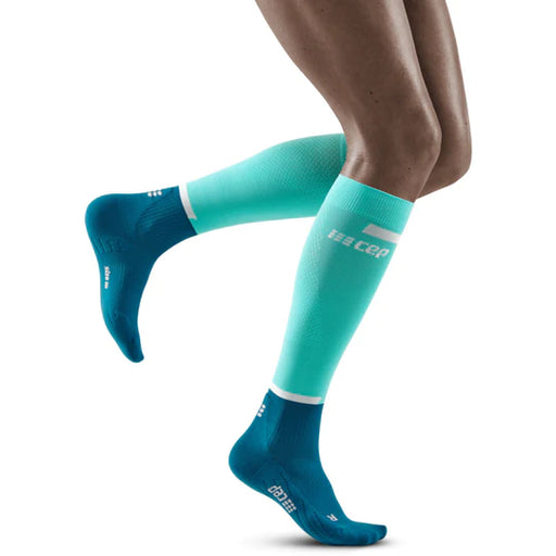 Women's Reflective Compression Tall Socks (Light Rose) — TC Running Co