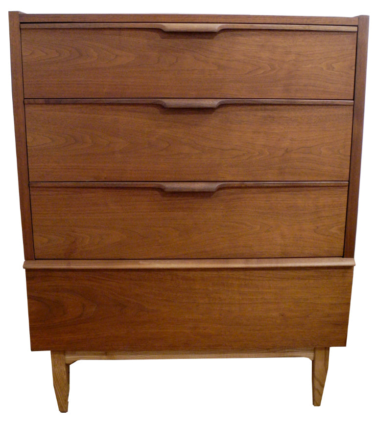 teak and birch highboy LR