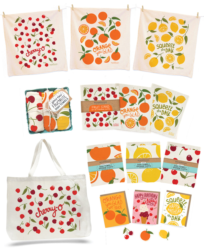 cherry, lemon and orange gifts 