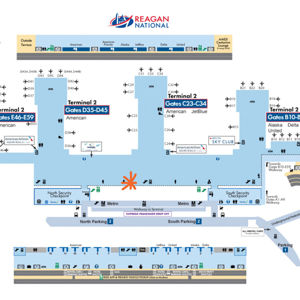 Reagan Washington National Airport (DCA) Map