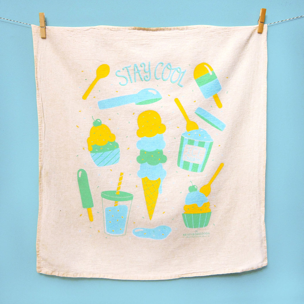 ice cream dish towel