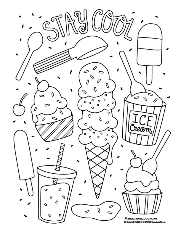 Stay Cool Coloring Page - The Neighborgoods