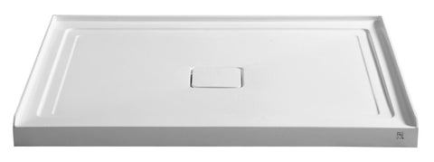Fissure Series 48 in. x 36 in. Shower Base in White