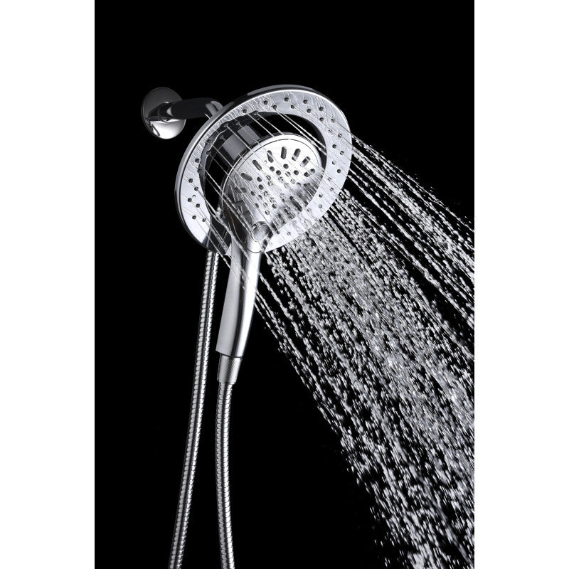 Valkyrie Retro-Fit 3-Spray Patterns with 7.48 in. Wall Mounted Dual Shower  Heads with Magnetic Divert in Brushed Nickel