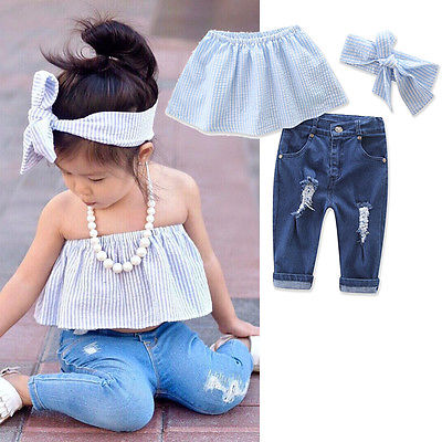 baby girl jeans top