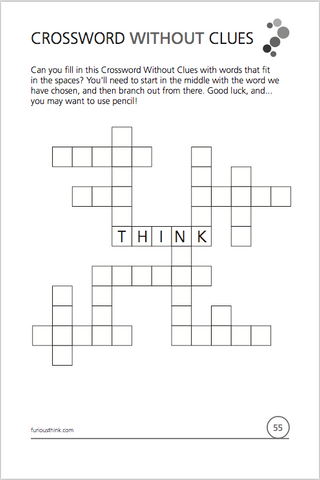 Amazing Brain sample page Crossword Without Clues