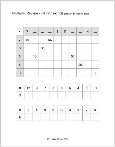 Learn Your Times Tables sample page 4