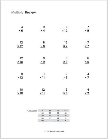 Learn Your Times Tables sample page 5