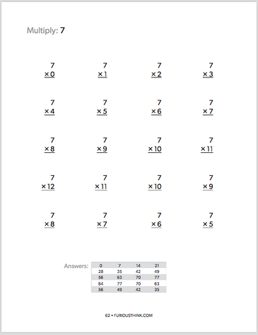 Learn Your Times Tables sample page 1