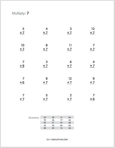 Learn Your Times Tables sample page 2