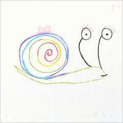 A colourful snail