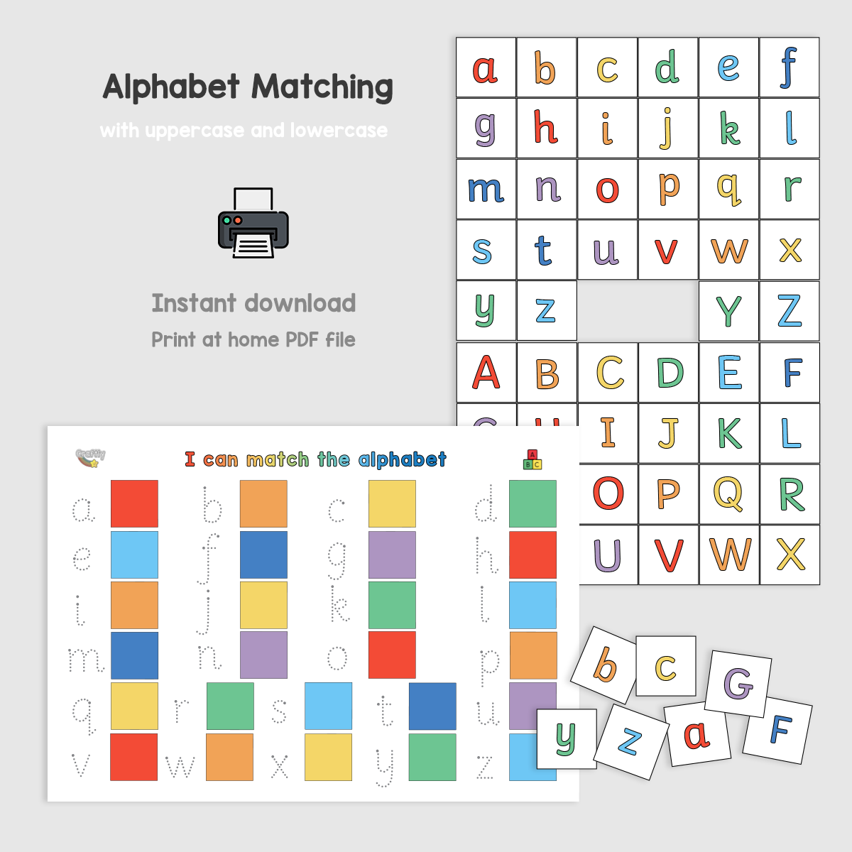PRINTABLE Alphabet Matching Activity