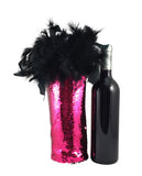 Wine Tote in Pink Sequins