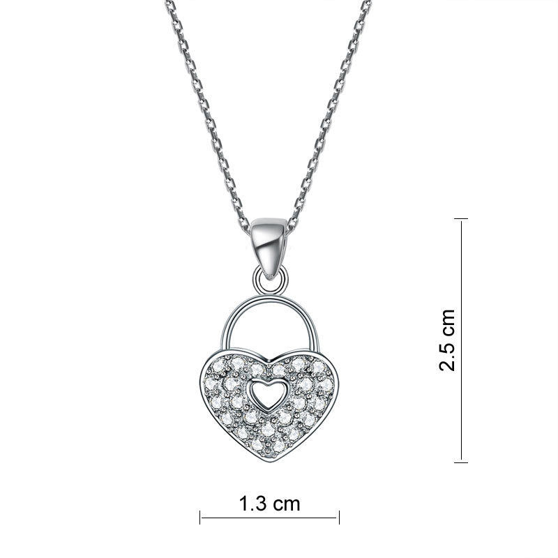 +LR SMALL HEART LOCK PENDANT SV/YG/CZLR92518K状態