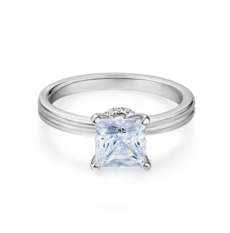 1 Carat Moissanite Diamond Wedding Engagement Ring 14K White Gold ...