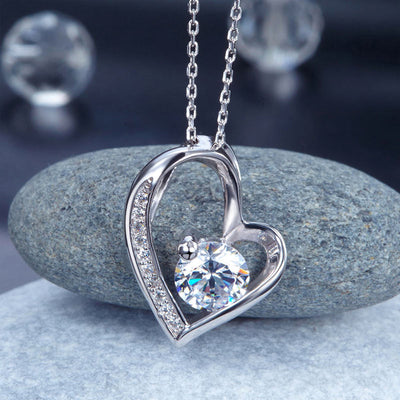 Wedding Heart Pendant Necklace 925 Sterling Silver - diamondiiz.com