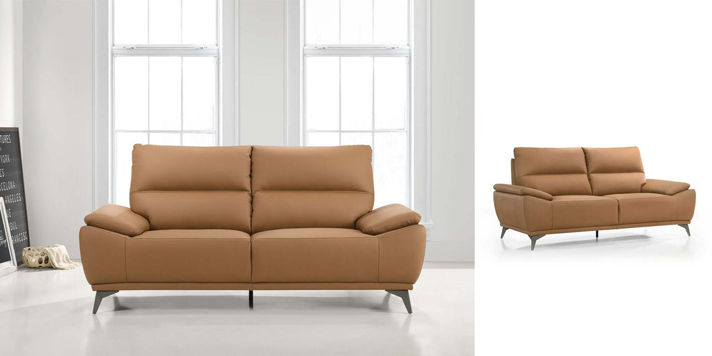 A Smart Modern Leather Sofa - Biaggio Genuine Leather Sofa