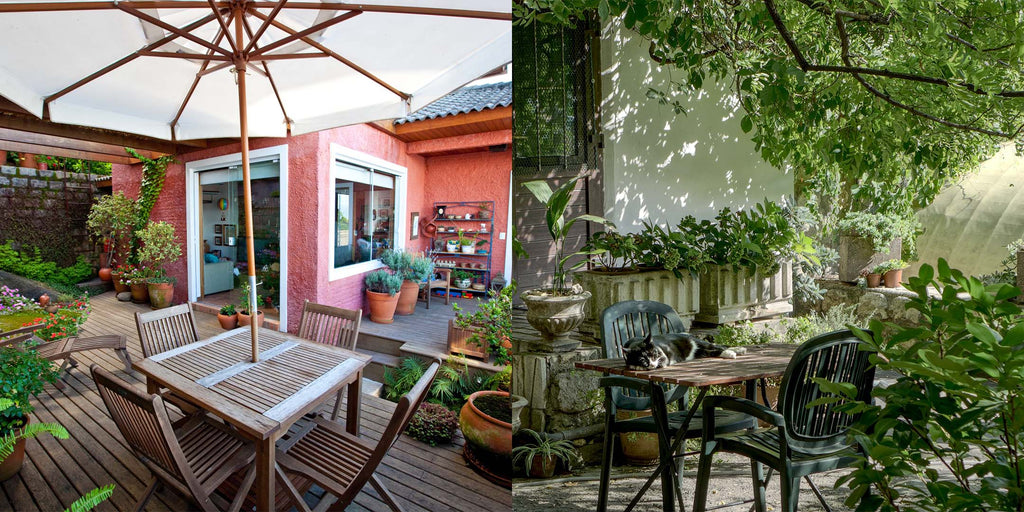 Arrange a mini-dining space outdoors