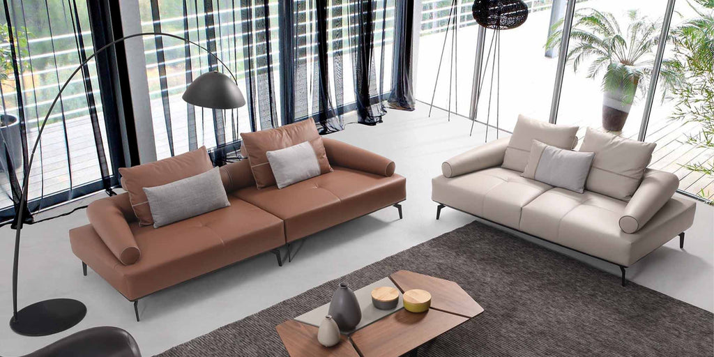 Beauty in Symmetry - Liscio Genuine Leather Sofa