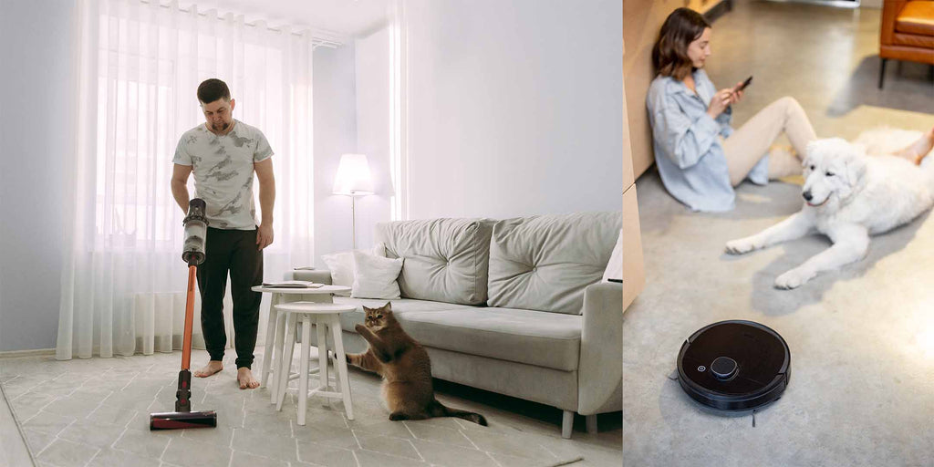Capture pet hair with your vacuum cleaner