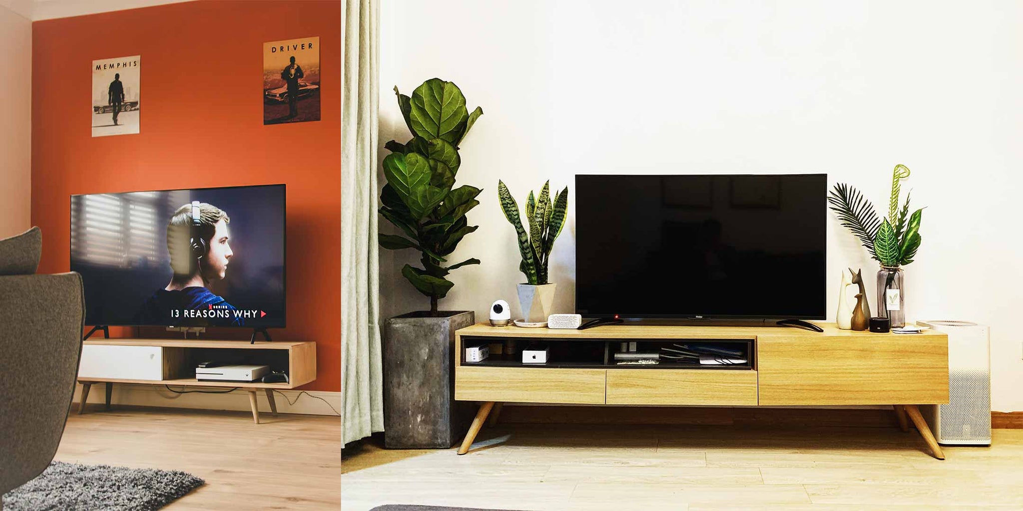 Classic wooden TV console