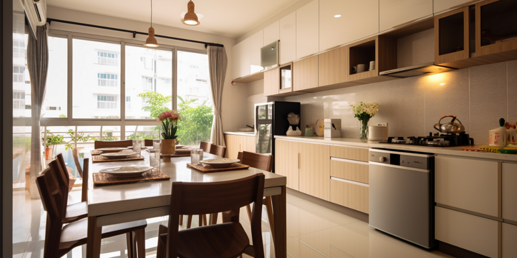 closed HDB kitchen layout