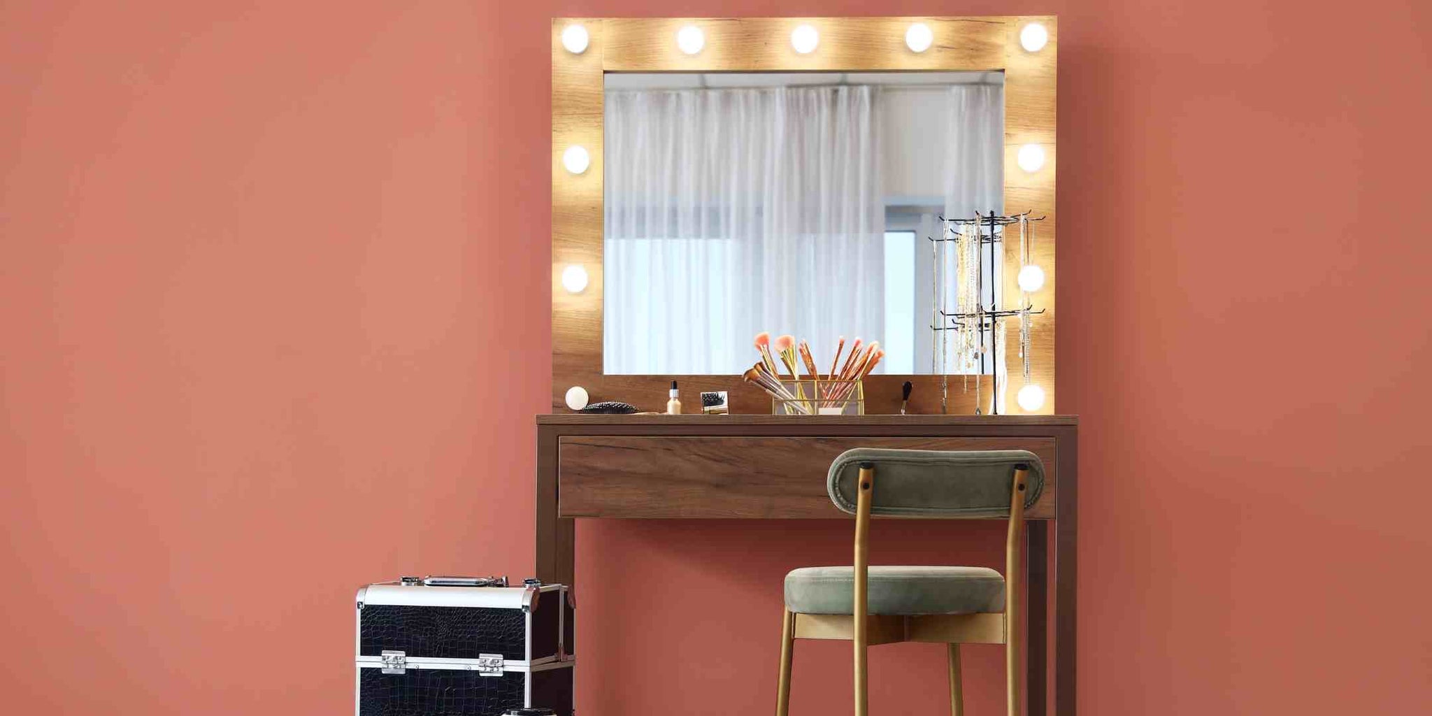 Dressing Table Mirror Design with Lights
