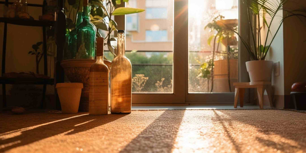 Image of a room featuring cork flooring, an example of a low-VOC product, illustrating the focus on health and environmental considerations in home renovations. This photo is part of a series discussing home renovation techniques from Singapore's leading interior design firms, emphasizing the importance of opting for low-VOC (Volatile Organic Compounds) products to improve indoor air quality and promote sustainability.