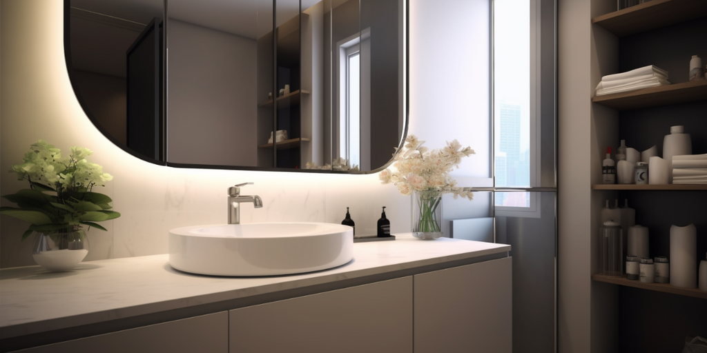 Interior Renovations to Increase Your Home Value: Picture of a renovated modern bathroom, illustrating the increased home value that can come from interior upgrades.