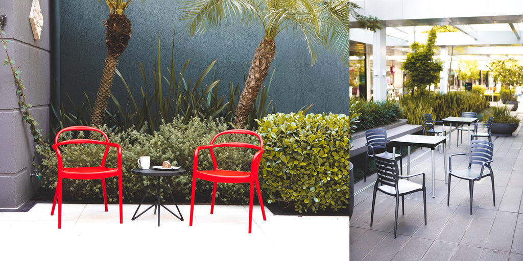 Make outdoors colourful with stackable plastic chairs