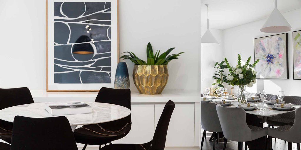 Marble dining tables add a luxurious touch to your space