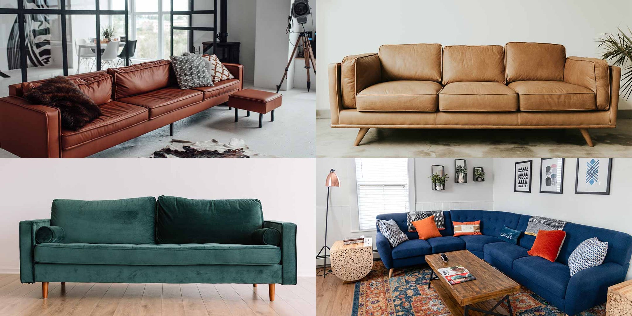 Leather Sofa, Velvet Sofa, Fabric Sofa