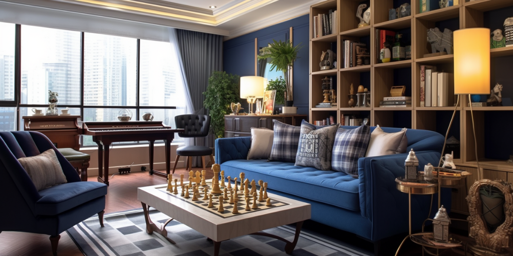 Netflix-inspired Queen's Gambit living room