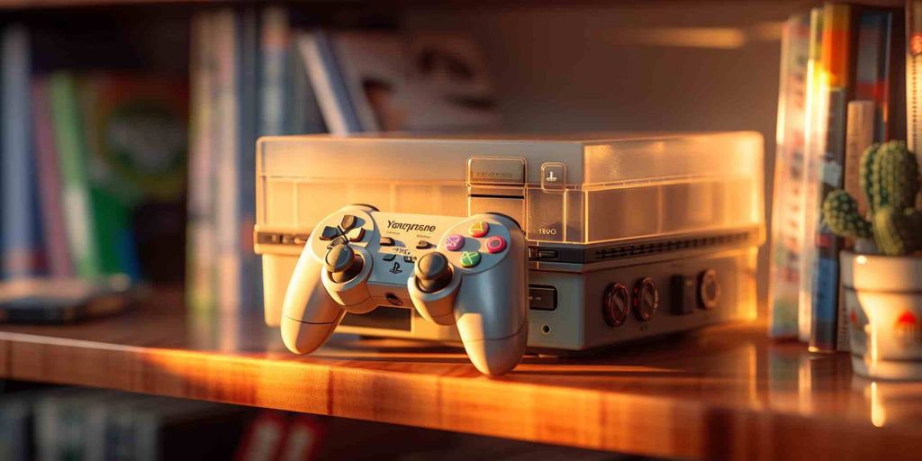 Image of an old gaming console, illustrating the title 'Selecting Meaningful Objects for Your HDB Flat: Tips from Renovation Experts in Singapore.' This image illustrates how even nostalgic or personal items like an old gaming console can be used as part of the home decor to create memory points in an HDB flat