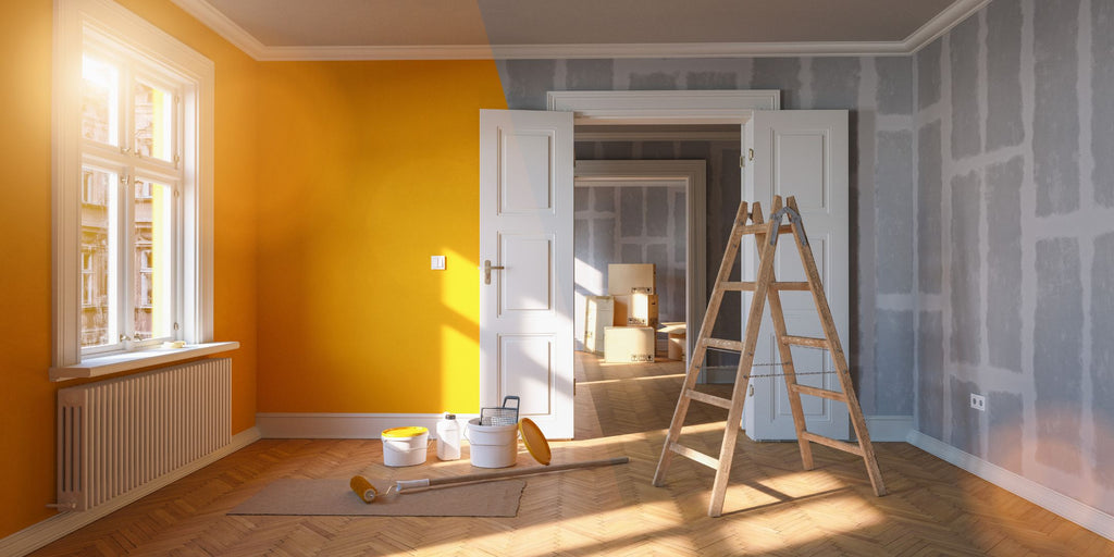 A partially finished room, depicting the balancing act between achieving renovation dreams and adhering to the structural boundaries and regulations of HDB flats, underscoring the process of transforming a home within these set parameters