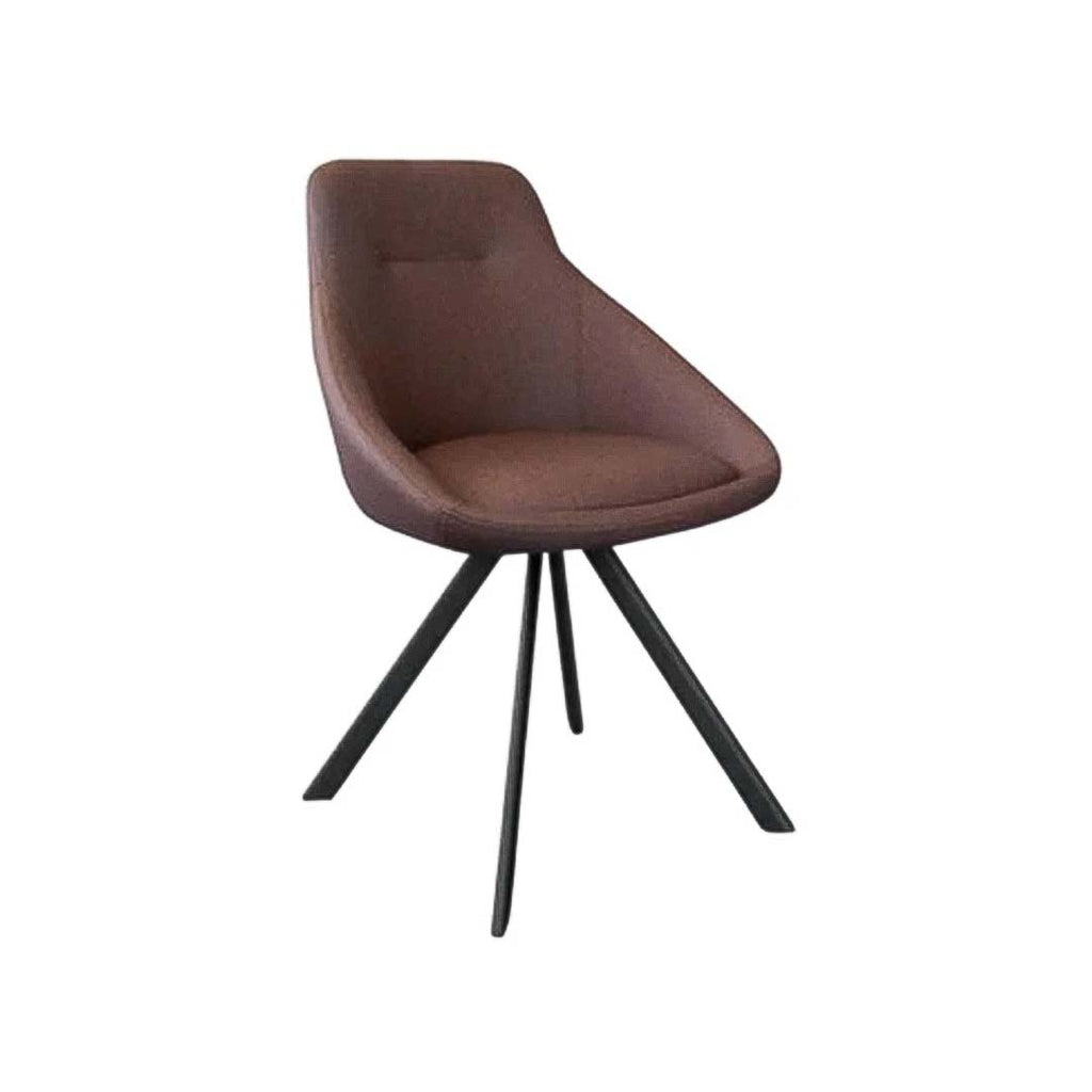 Unique Leg Design - Osvald Brown Swivel Dining Chair
