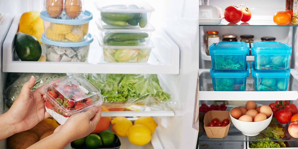 Use refrigerator containers and labels