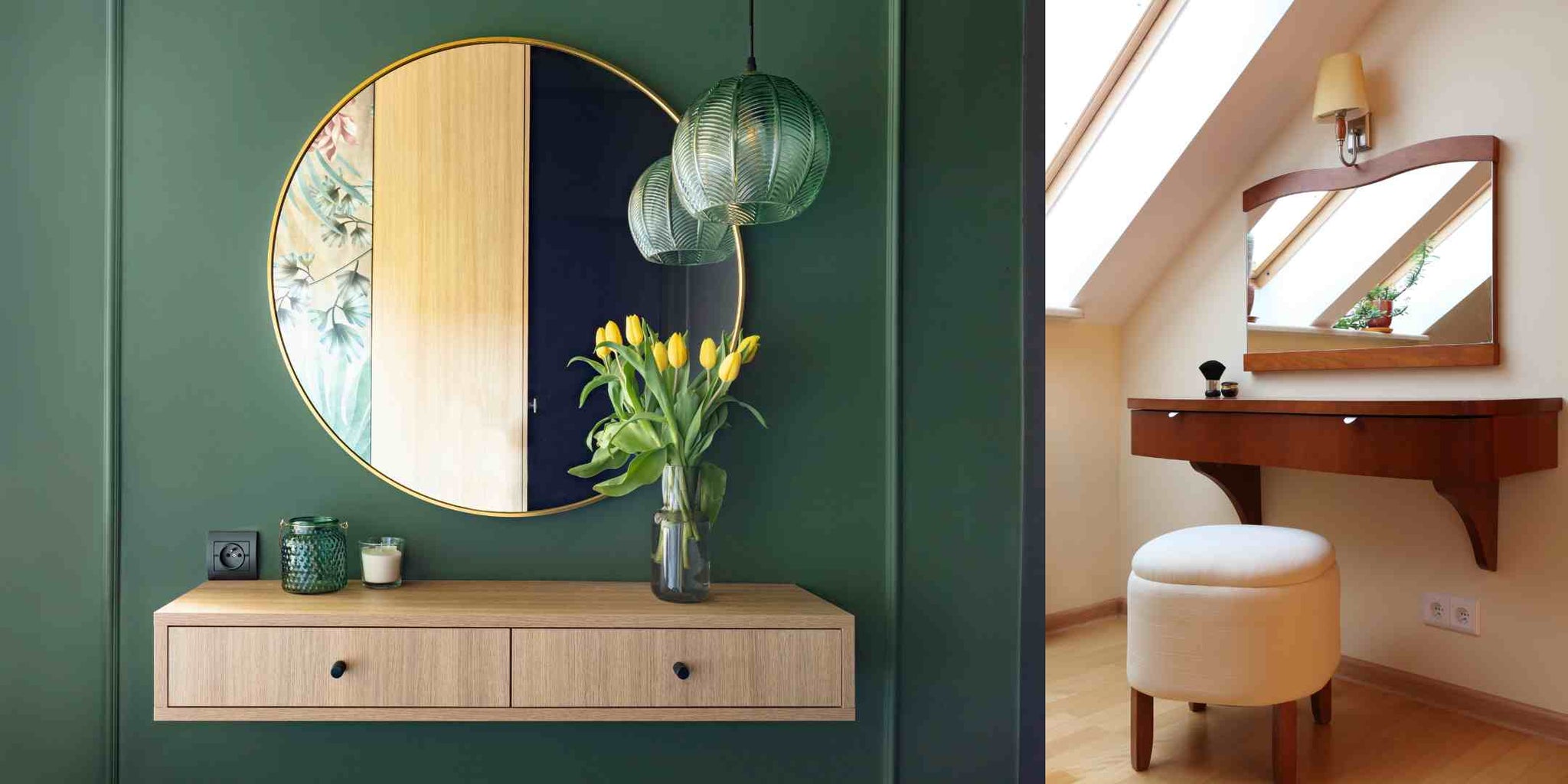 Wall-Mounted Dressing Table Mirror