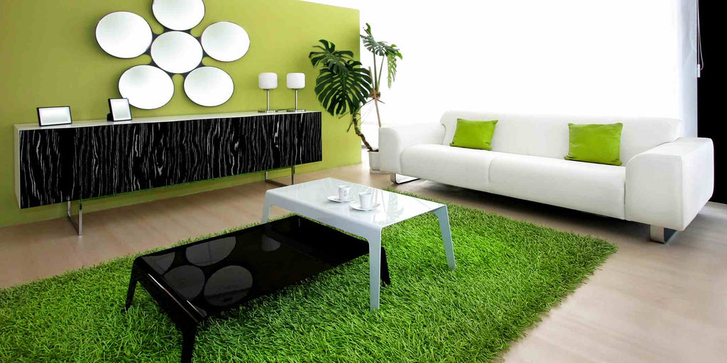 green reception area design