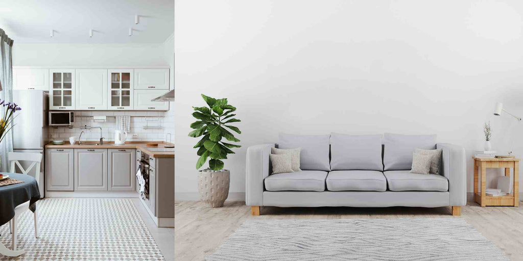 grey Scandinavian interior design colour