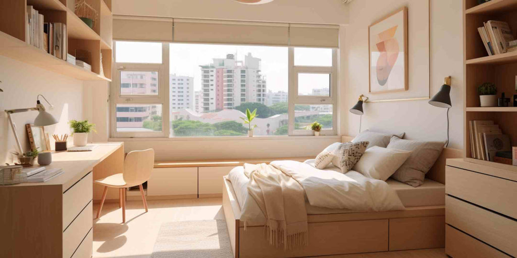 HDB bedroom with bay window