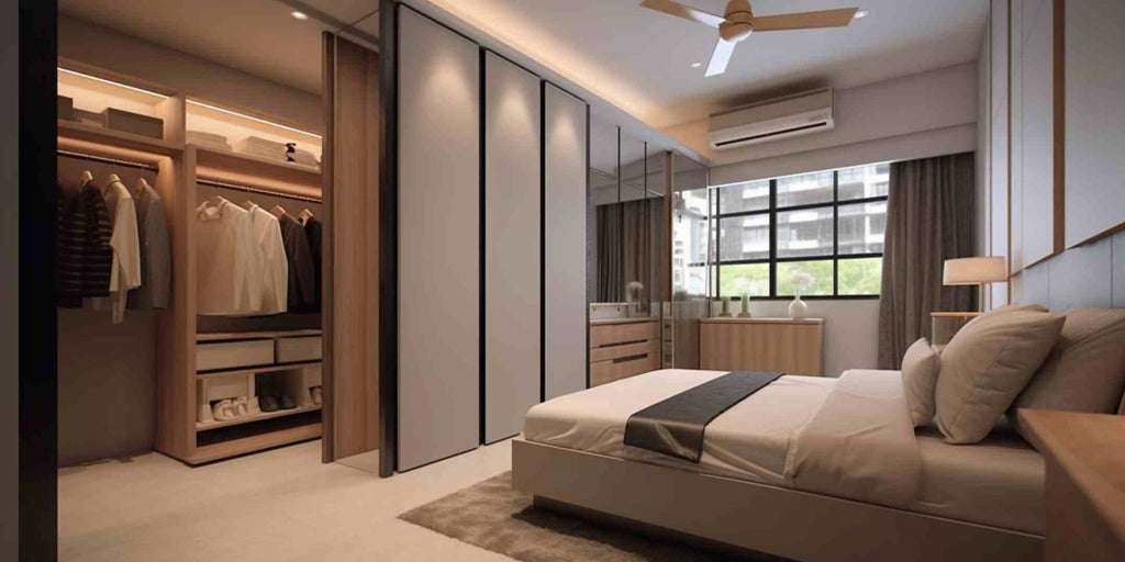 5-room HDB bedroom walk-in closet